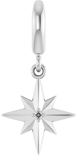 Pakabukas „Accented Star Charm“ 925 Sidabro Round 1mm (1)