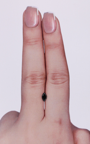 0.25 carat Fancy Black-VVS2 Natūralus Marquise Deimantas (1)