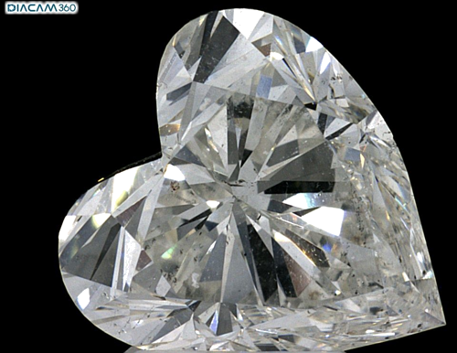 4.04 carat I-SI2 Natūralus Heart Deimantas (1)