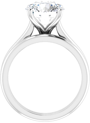Sužadėtuvių Žiedas „Accented“ 14k white gold Round 9.4mm (7)