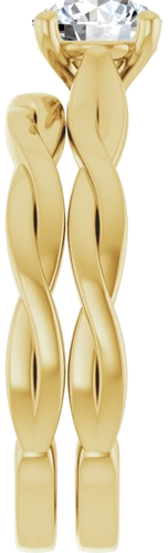 Sužadėtuvių Žiedas „Infinity-Inspired“ 14k yellow gold Round 6mm (9)