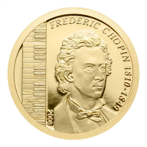 2008 Монголия Фредерик Шопен 1000 тугриков золотая монета (1)