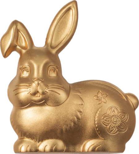 2023 Year of the Rabbit Mongolia 1 oz silver coin in box (gold plated) (1)