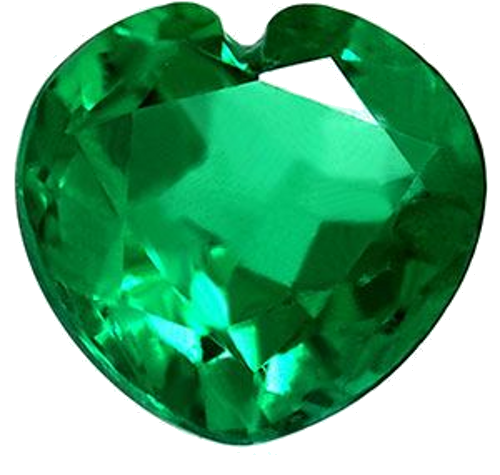 0.55 carat GREEN Heart Smaragdas (1)