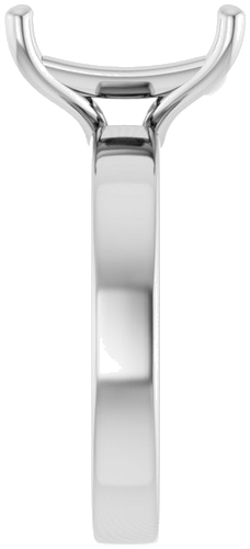 Sužadėtuvių Žiedas „Solitaire“ 14k white gold Emerald 11mm x 9mm (4)