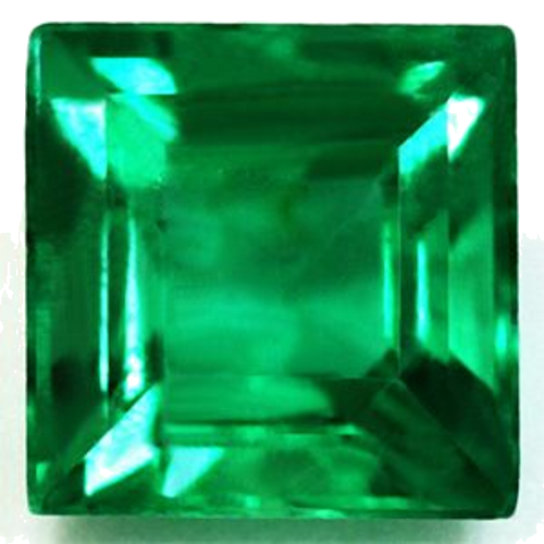 0.67 carat GREEN Square Smaragdas (1)