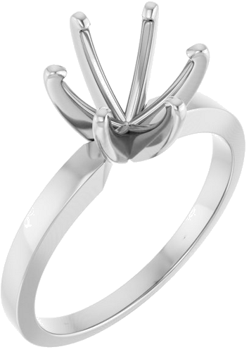 Sužadėtuvių Žiedas „Solitaire“ 950 Platinos Round 7.8mm x 8.6mm (1)