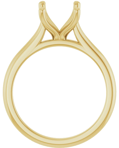 Sužadėtuvių Žiedas „Solitaire“ 585 Geltonojo Aukso Emerald 9mm x 7mm (2)