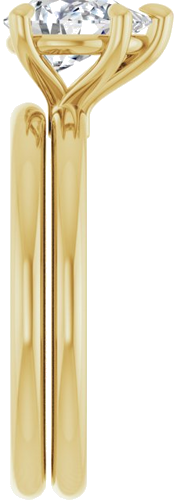 Sužadėtuvių Žiedas „Claw-Prong“ 10k yellow gold Pear 8mm x 6mm (9)