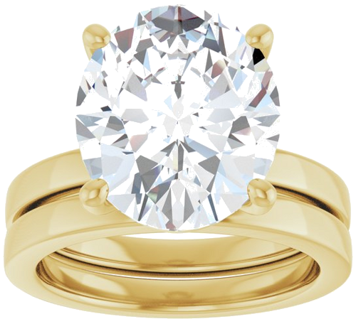 Sužadėtuvių Žiedas „Solitaire“ 14k yellow gold Oval 13mm x 11mm (8)