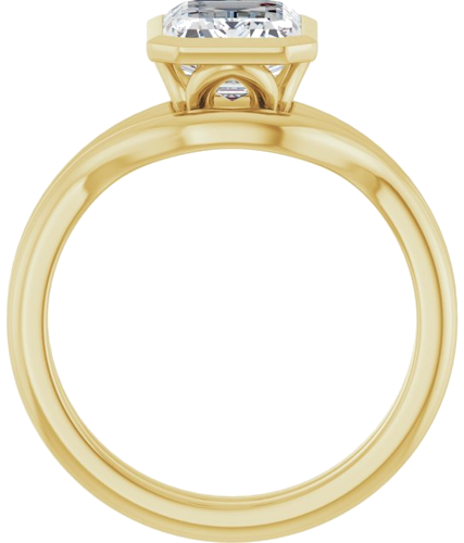 Sužadėtuvių Žiedas „Bezel-Set“ 14k yellow gold Emerald 8.5mm x 6.5mm (7)