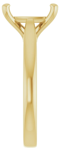 Sužadėtuvių Žiedas 10k yellow gold Elongated Cushion 10mm x 8mm (4)