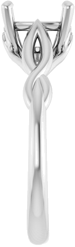 Sužadėtuvių Žiedas „Solitaire“ 585 Baltojo Aukso Oval 9mm x 7mm (4)