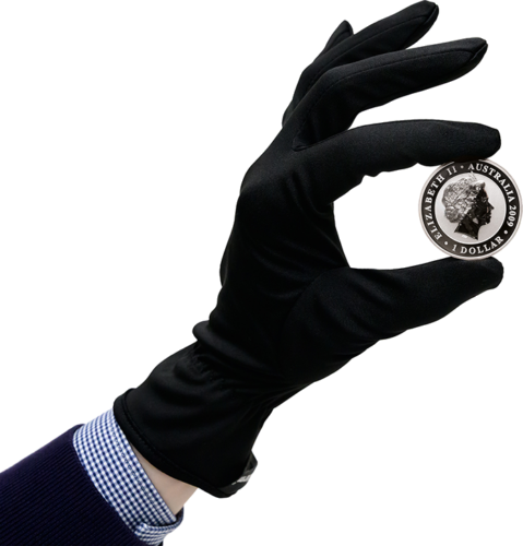 Black numismatic gloves (3)