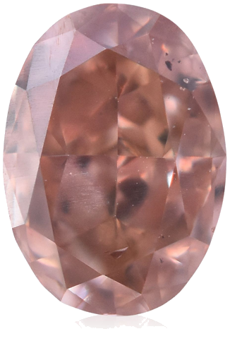 0.27 carat Fancy Orangey Pink-SI1 Natūralus Oval Deimantas (1)