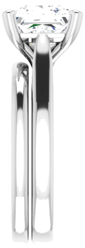 Sužadėtuvių Žiedas „Solitaire“ 585 Baltojo Aukso Square 7.5mm (9)