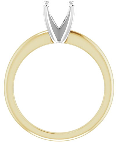 Sužadėtuvių Žiedas „Solitaire“ 585 Baltojo Ir Geltonojo Aukso Cushion 6mm (2)