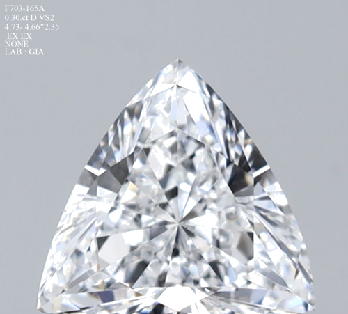 0.3 carat D-VS2 Natūralus Triangular Deimantas (1)