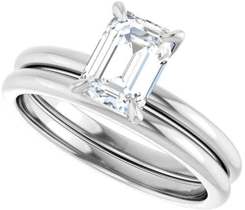 Sužadėtuvių Žiedas „Solitaire“ 925 Sidabro Emerald 7mm x 5mm (10)