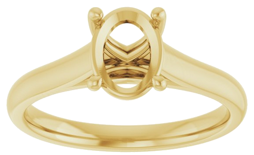 Sužadėtuvių Žiedas „Solitaire“ 14k yellow gold Oval 8mm x 6mm (3)