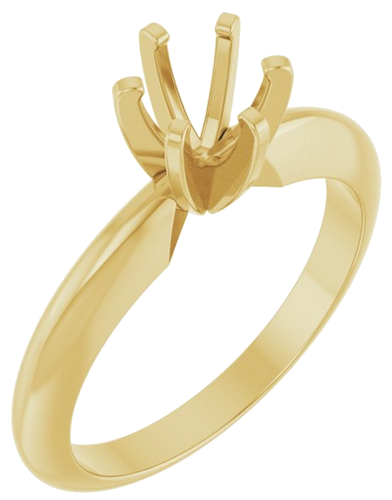 Sužadėtuvių Žiedas „Solitaire“ 14k yellow gold Round 5.2mm (1)