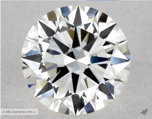 0.5 carat H-VVS2 Excellent cut Natūralus Round Deimantas (1)