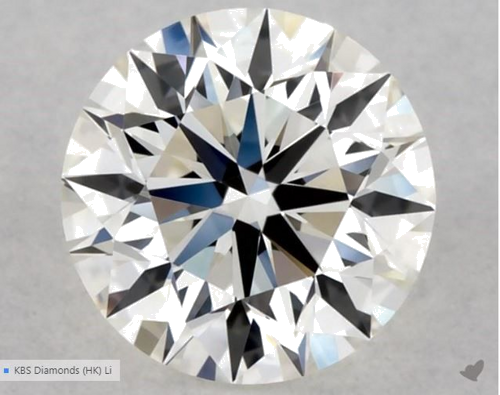 0.58 carat I-VVS1 Excellent cut Natūralus Round Deimantas (1)