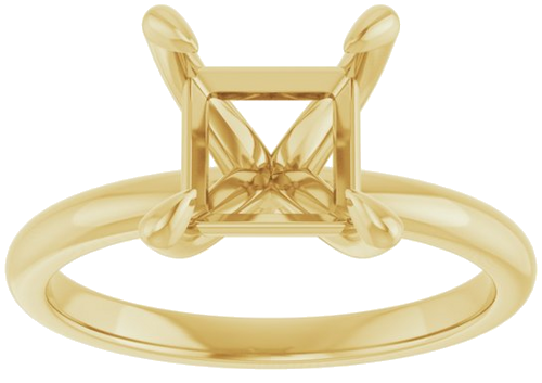 Sužadėtuvių Žiedas „Solitaire“ 585 Geltonojo Aukso Square 7mm (3)