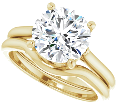 Sužadėtuvių Žiedas „Solitaire“ 14k yellow gold Round 9mm (10)