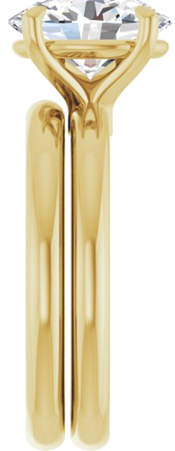 Sužadėtuvių Žiedas „Claw-Prong Euro Shank“ 14k yellow gold Oval 10mm x 8mm (9)