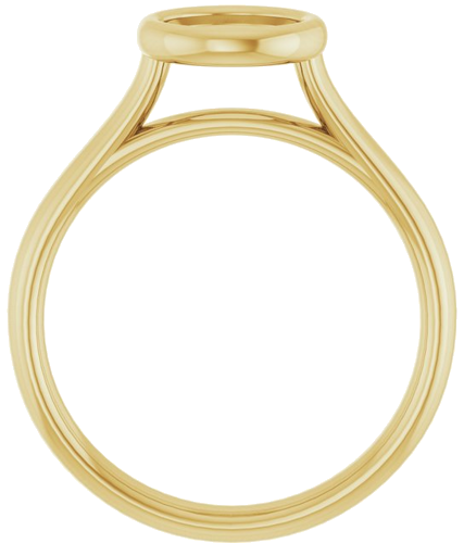 Sužadėtuvių Žiedas „Bezel-Set Solitaire“ 585 Geltonojo Aukso Round 6.5mm (2)