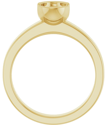 Sužadėtuvių Žiedas „Half-Bezel Solitaire“ 14k yellow gold Oval 8mm x 6mm (2)