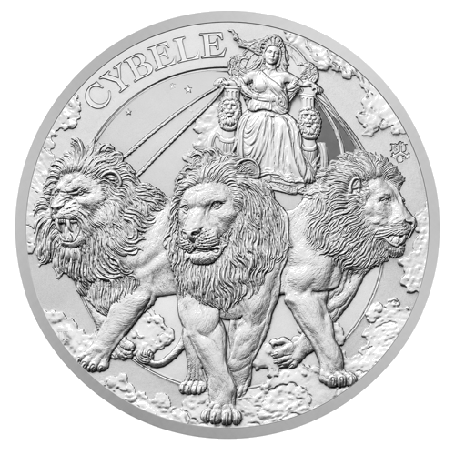 1 oz Dieviete Kibele 2024 Svētās Helēnas sala sudraba monēta (1)