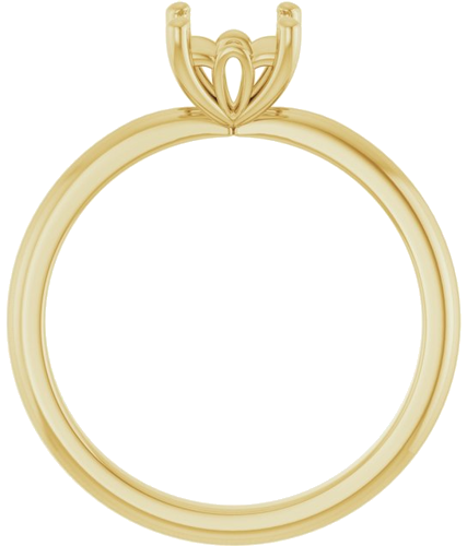 Sužadėtuvių Žiedas 14k yellow gold Square 5mm (2)