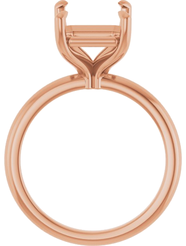 Sužadėtuvių Žiedas „Claw-Prong“ 14k rose gold Emerald 11mm x 9mm (2)