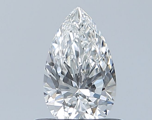 0.52 carat F-VVS2 Natūralus Pear Deimantas (1)