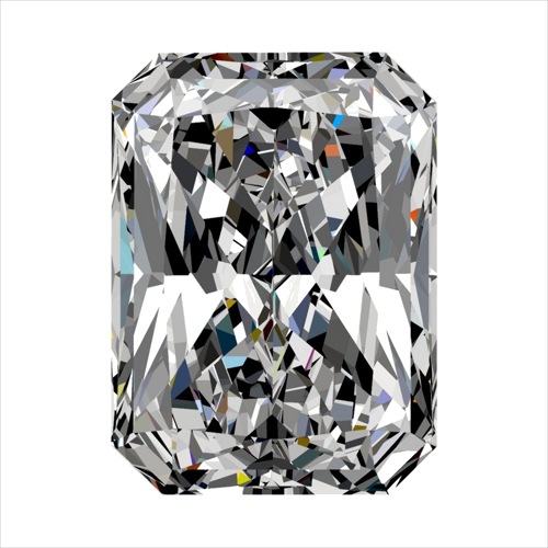 0.33 carat E-VS2 Natūralus Radiant Deimantas (1)
