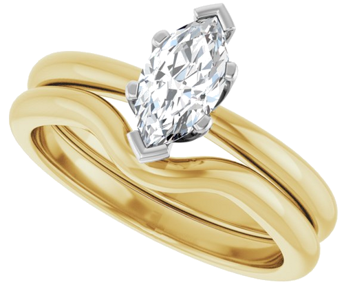 Sužadėtuvių Žiedas „Solstice Solitaire®“ 14k yellow/white gold Marquise 8.5mm x 4.5mm (10)