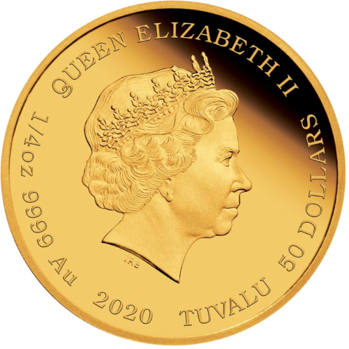 1/4 oz James Bond 2020 Australija PROOF Auksinė moneta (2)