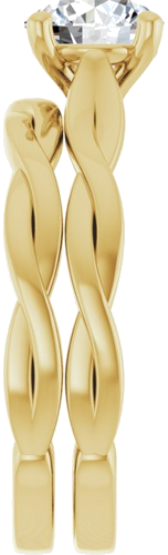 Sužadėtuvių Žiedas „Infinity-Inspired“ 14k yellow gold Round 6.5mm (9)