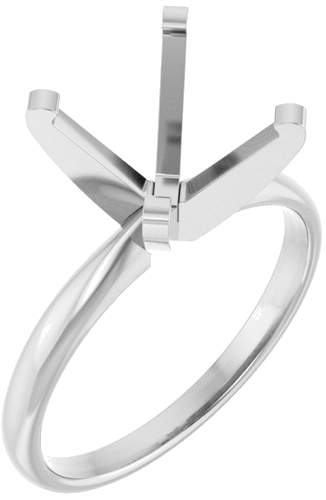 Sužadėtuvių Žiedas „Solitaire“ 14k white gold Round 10.4mm (1)