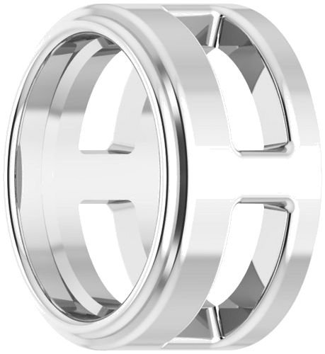 14K White 5x3.2 mm Oval Rose-Cut Bezel-Set Pendant Mounting (2)