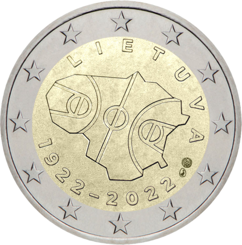 2022 Lietuva Krepšinio 100-metis 2 eurų moneta (1)
