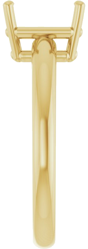 14K Yellow 8x6 mm Emerald Engagement Ring Mounting (4)