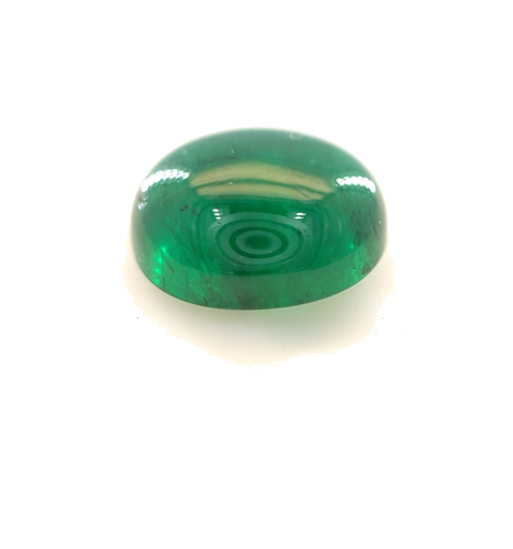 2.49 carat GREEN CABOCHON cut Oval Smaragdas (1)