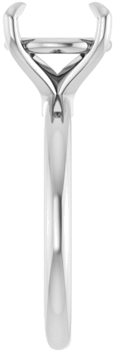 Sužadėtuvių Žiedas 585 Baltojo Aukso Round 10mm (2)