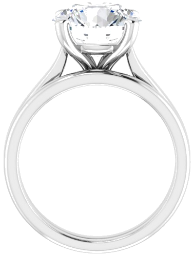 Platinum 10 mm Round Engagement Ring Mounting (7)