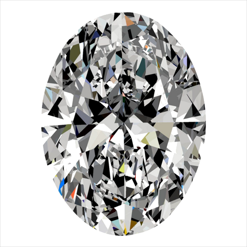 0.4 carat D-SI2 Natūralus Oval Deimantas (1)