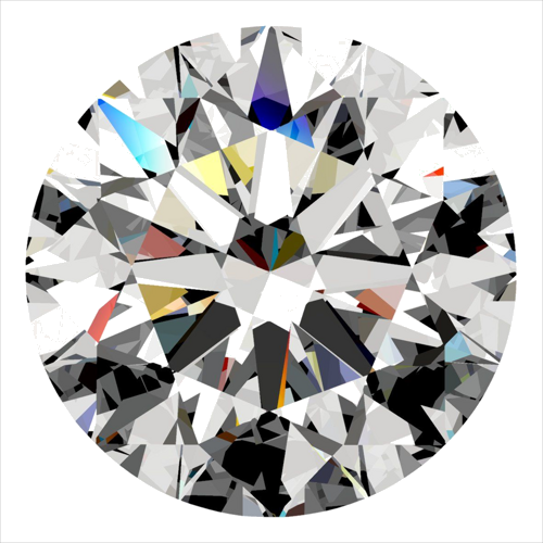 0.5 carat I-SI1 Excellent cut Natūralus Round Deimantas (1)