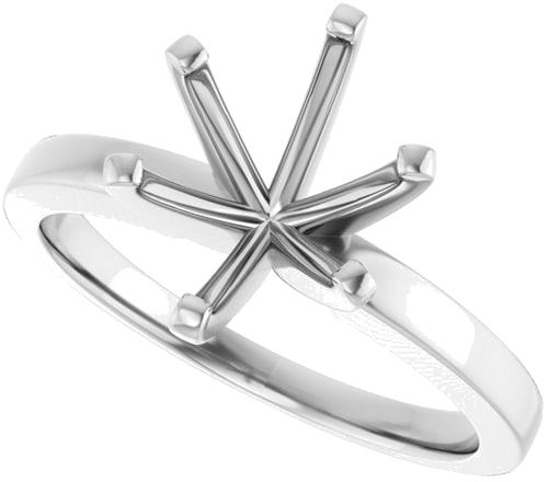 Sužadėtuvių Žiedas „Solitaire“ 14k white gold Oval 10mm x 8mm (5)